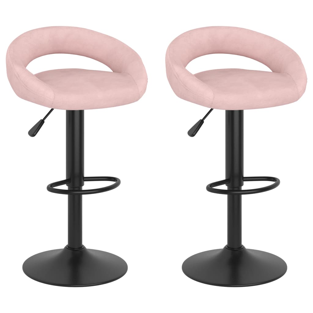 Barkrukken 2 st fluweel roze is nu te koop bij PeponiXL, paradijselijk wonen!