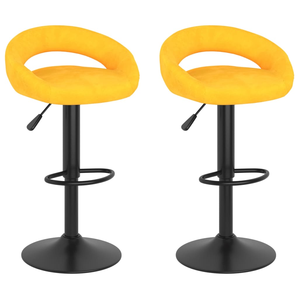 Barkrukken 2 st fluweel mosterdgeel is nu te koop bij PeponiXL, paradijselijk wonen!