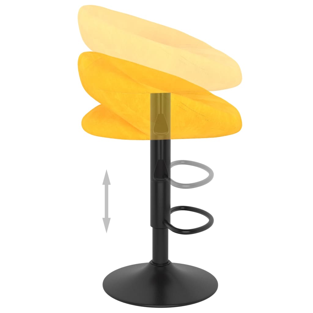 Barkrukken 2 st fluweel mosterdgeel is nu te koop bij PeponiXL, paradijselijk wonen!