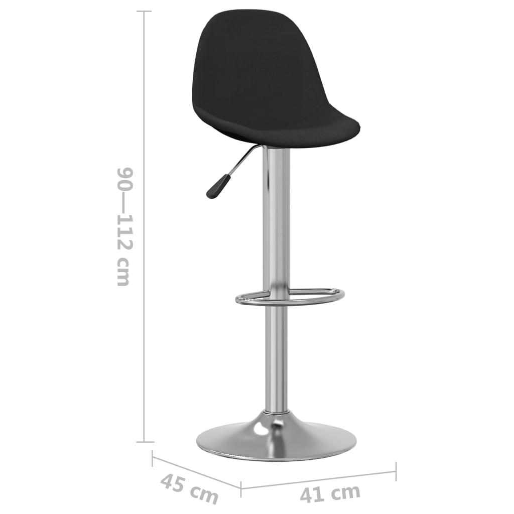 Barkrukken 2 st stof zwart is nu te koop bij PeponiXL, paradijselijk wonen!