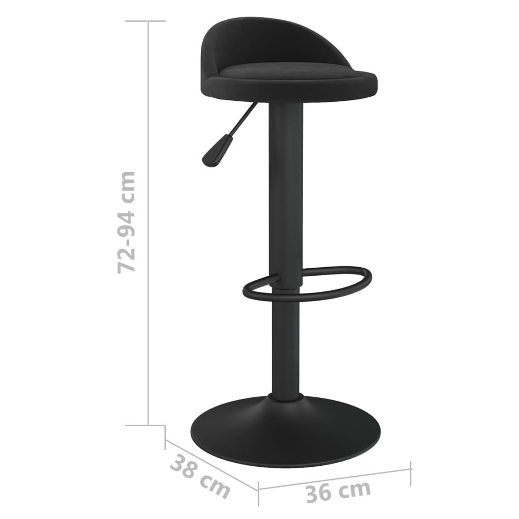 Barkruk fluweel zwart is nu te koop bij PeponiXL, paradijselijk wonen!