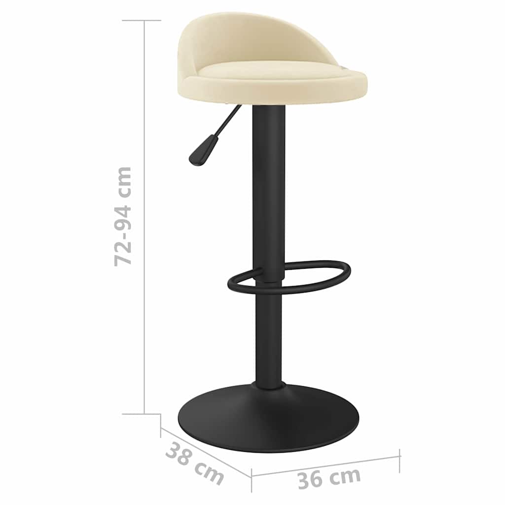 Barkruk fluweel crèmekleurig is nu te koop bij PeponiXL, paradijselijk wonen!