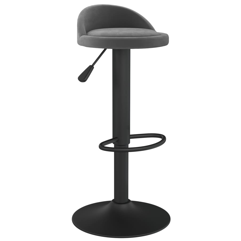 Barkrukken 2 st fluweel donkergrijs is nu te koop bij PeponiXL, paradijselijk wonen!