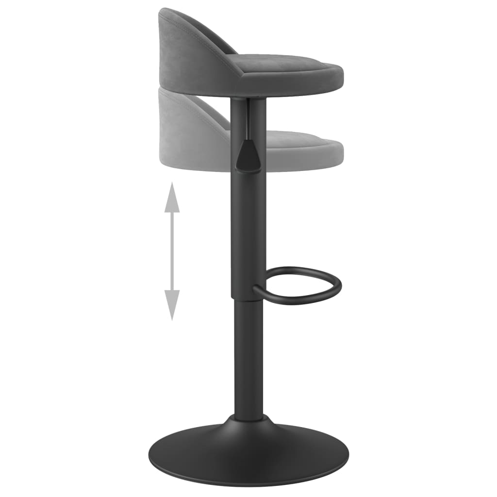 Barkrukken 2 st fluweel donkergrijs is nu te koop bij PeponiXL, paradijselijk wonen!