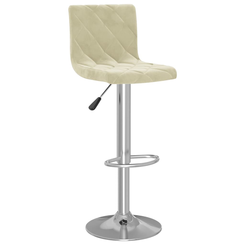 Barkrukken 2 st fluweel crèmekleurig is nu te koop bij PeponiXL, paradijselijk wonen!
