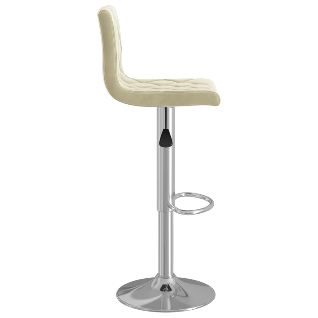 Barkrukken 2 st fluweel crèmekleurig is nu te koop bij PeponiXL, paradijselijk wonen!