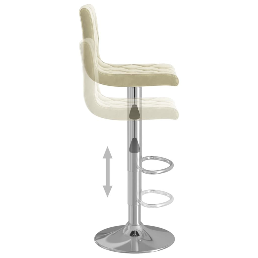 Barkrukken 2 st fluweel crèmekleurig is nu te koop bij PeponiXL, paradijselijk wonen!