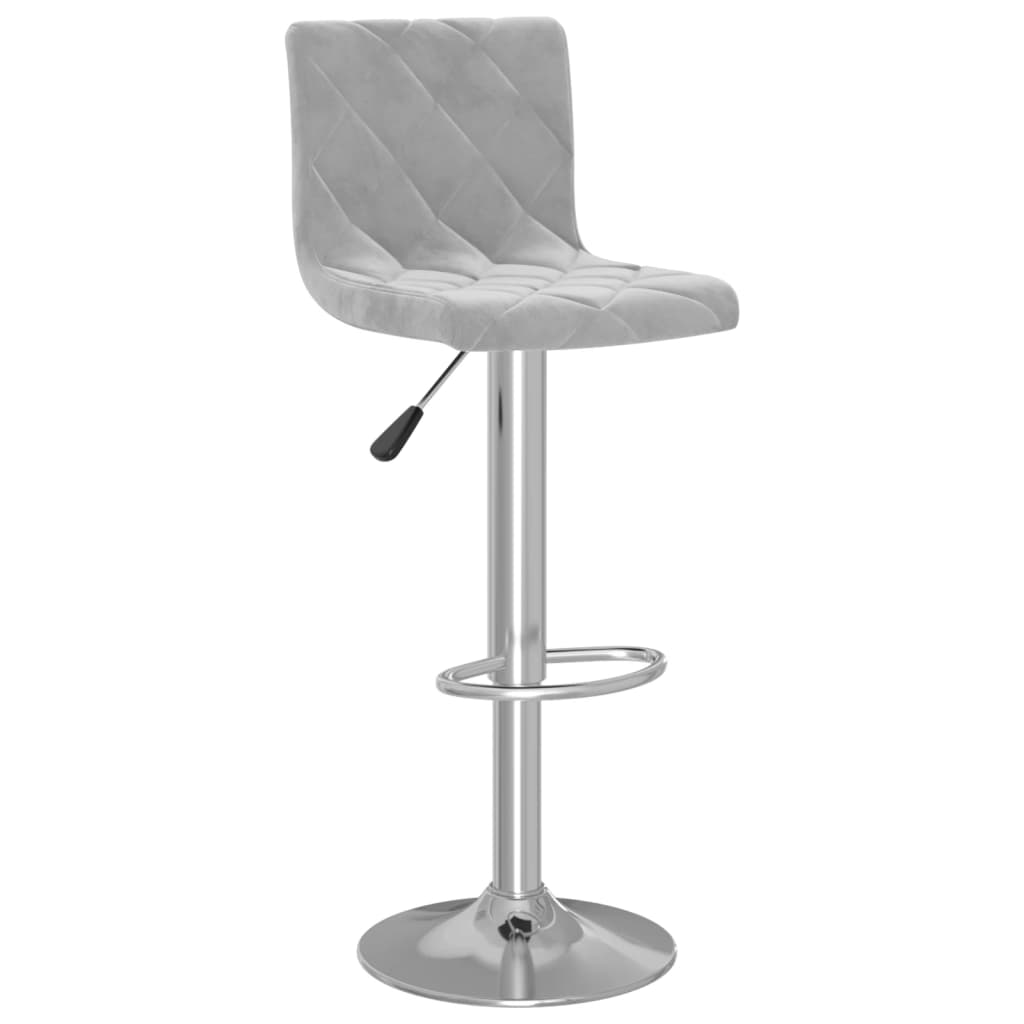 Barkrukken 2 st fluweel lichtgrijs is nu te koop bij PeponiXL, paradijselijk wonen!