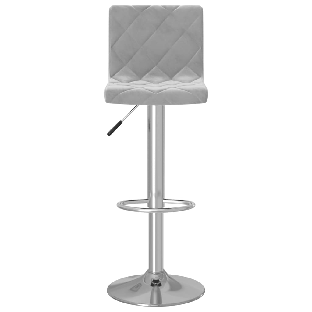 Barkrukken 2 st fluweel lichtgrijs is nu te koop bij PeponiXL, paradijselijk wonen!