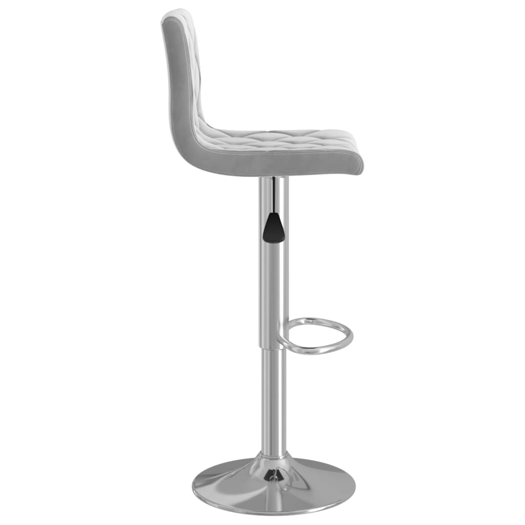 Barkrukken 2 st fluweel lichtgrijs is nu te koop bij PeponiXL, paradijselijk wonen!