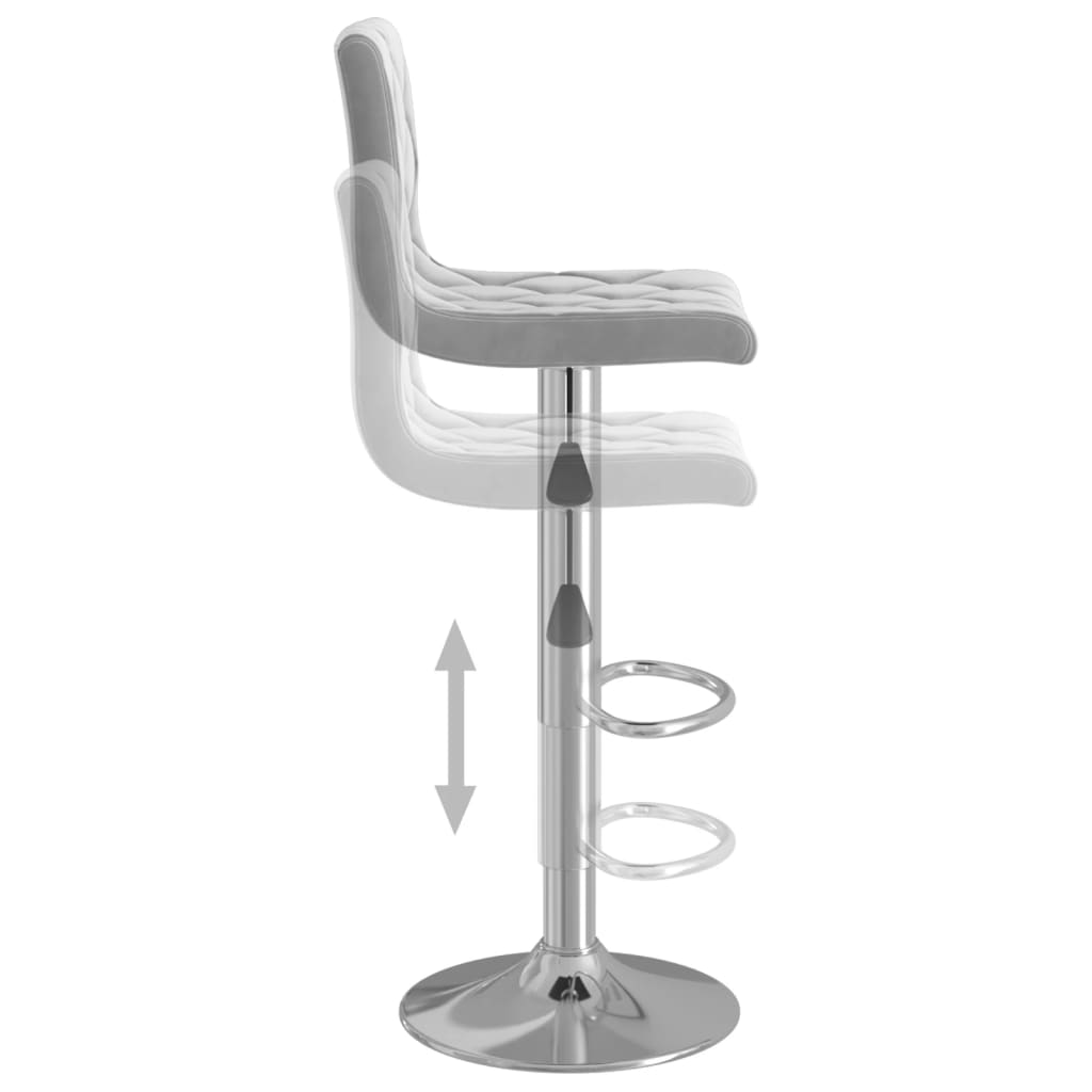 Barkrukken 2 st fluweel lichtgrijs is nu te koop bij PeponiXL, paradijselijk wonen!