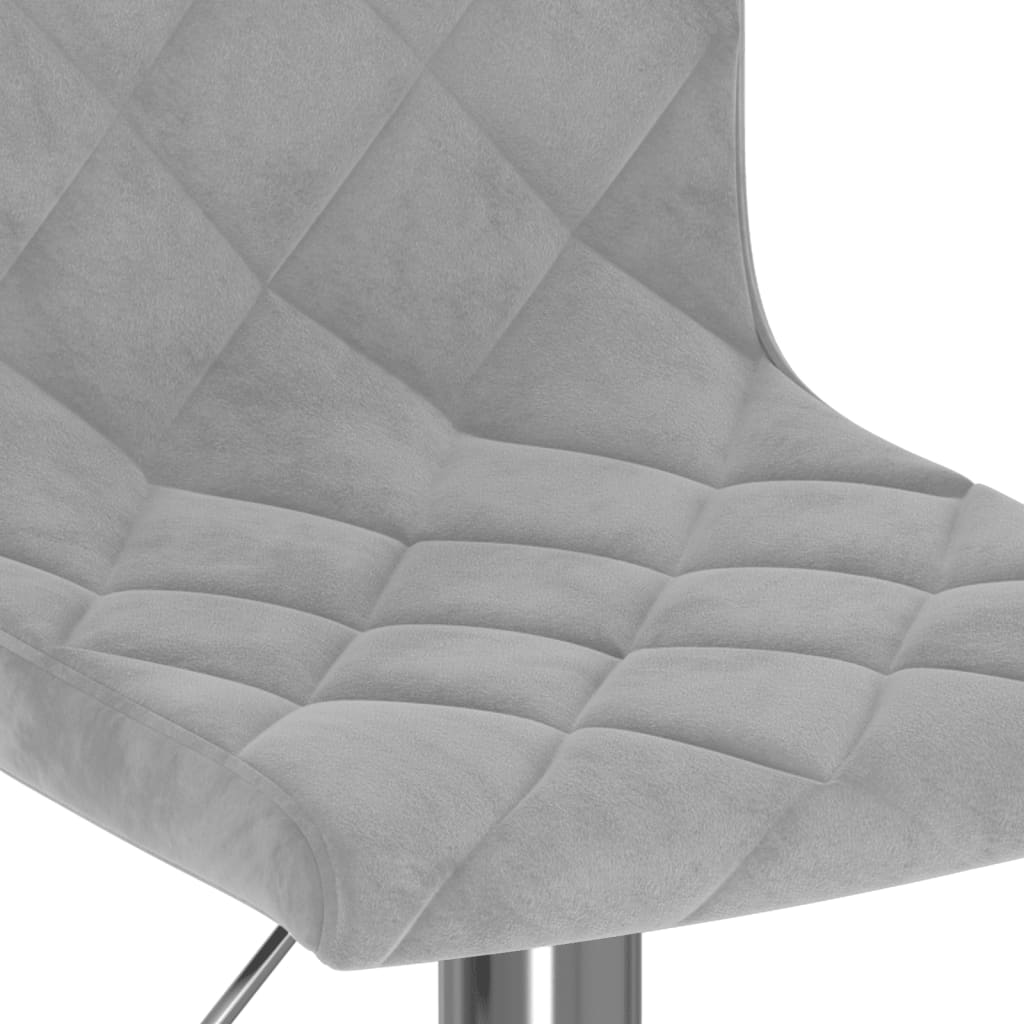 Barkrukken 2 st fluweel lichtgrijs is nu te koop bij PeponiXL, paradijselijk wonen!