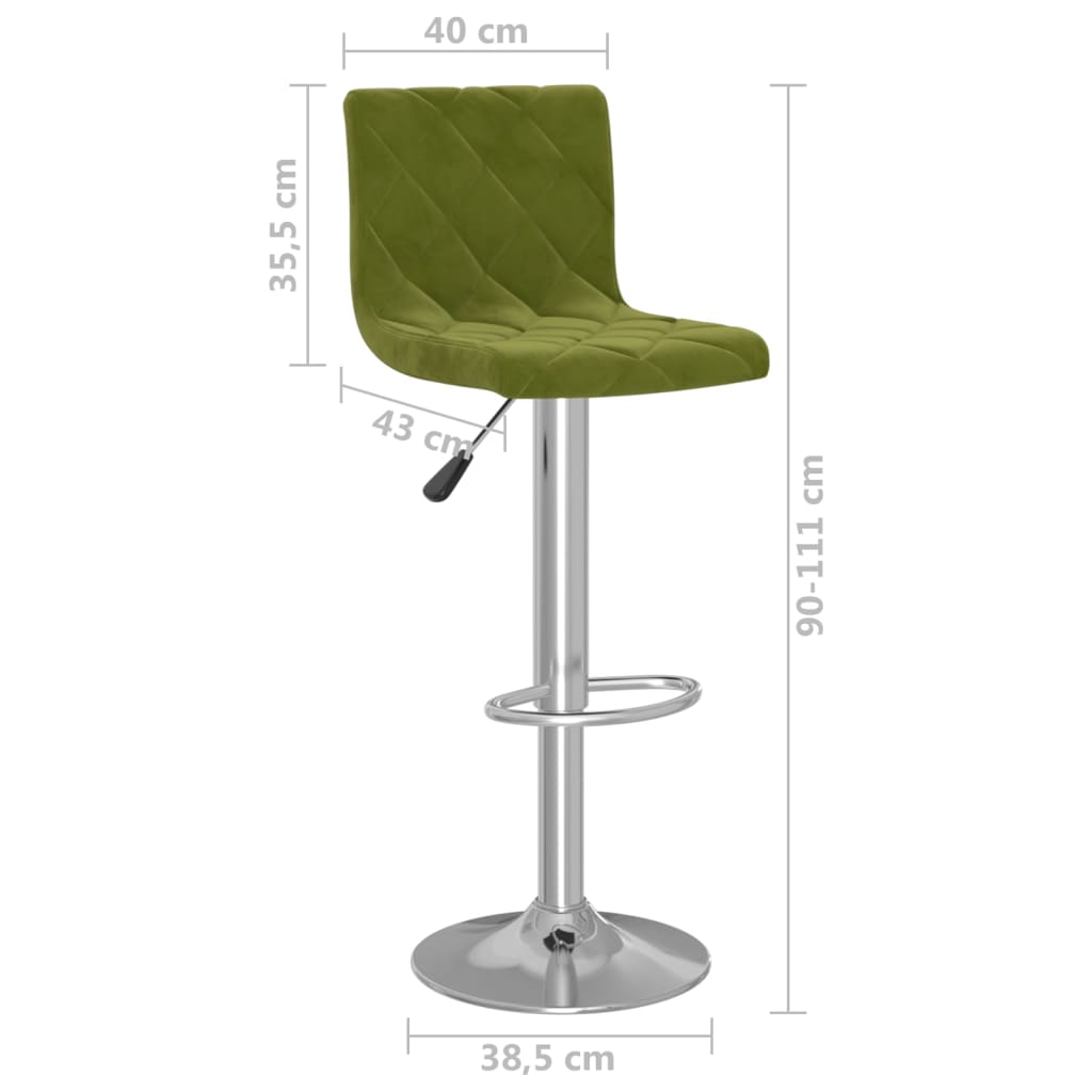 Barkrukken 2 st fluweel lichtgroen is nu te koop bij PeponiXL, paradijselijk wonen!