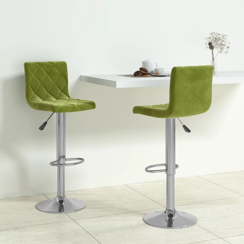 Barkrukken 2 st fluweel lichtgroen is nu te koop bij PeponiXL, paradijselijk wonen!