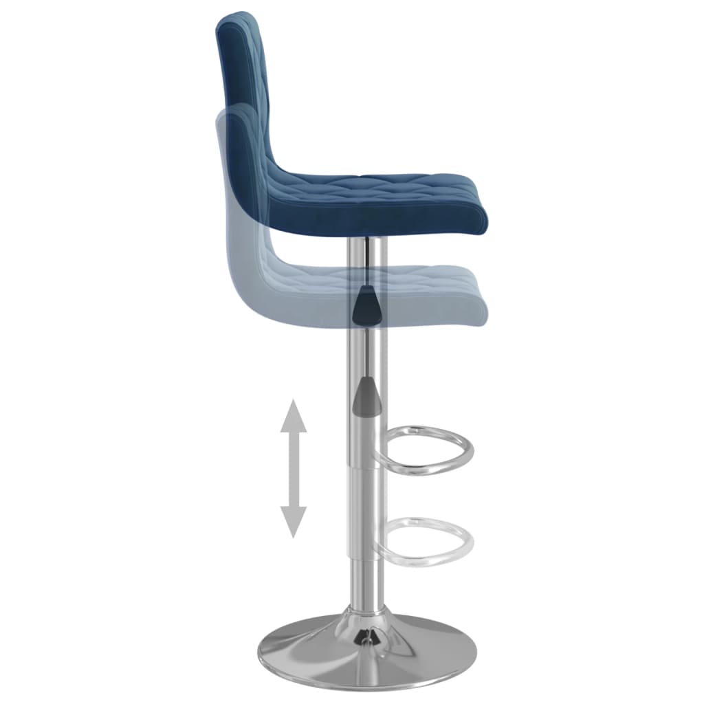 Barkrukken 2 st fluweel blauw is nu te koop bij PeponiXL, paradijselijk wonen!