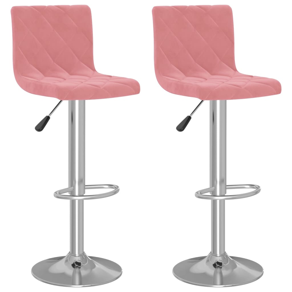 Barkrukken 2 st fluweel roze is nu te koop bij PeponiXL, paradijselijk wonen!