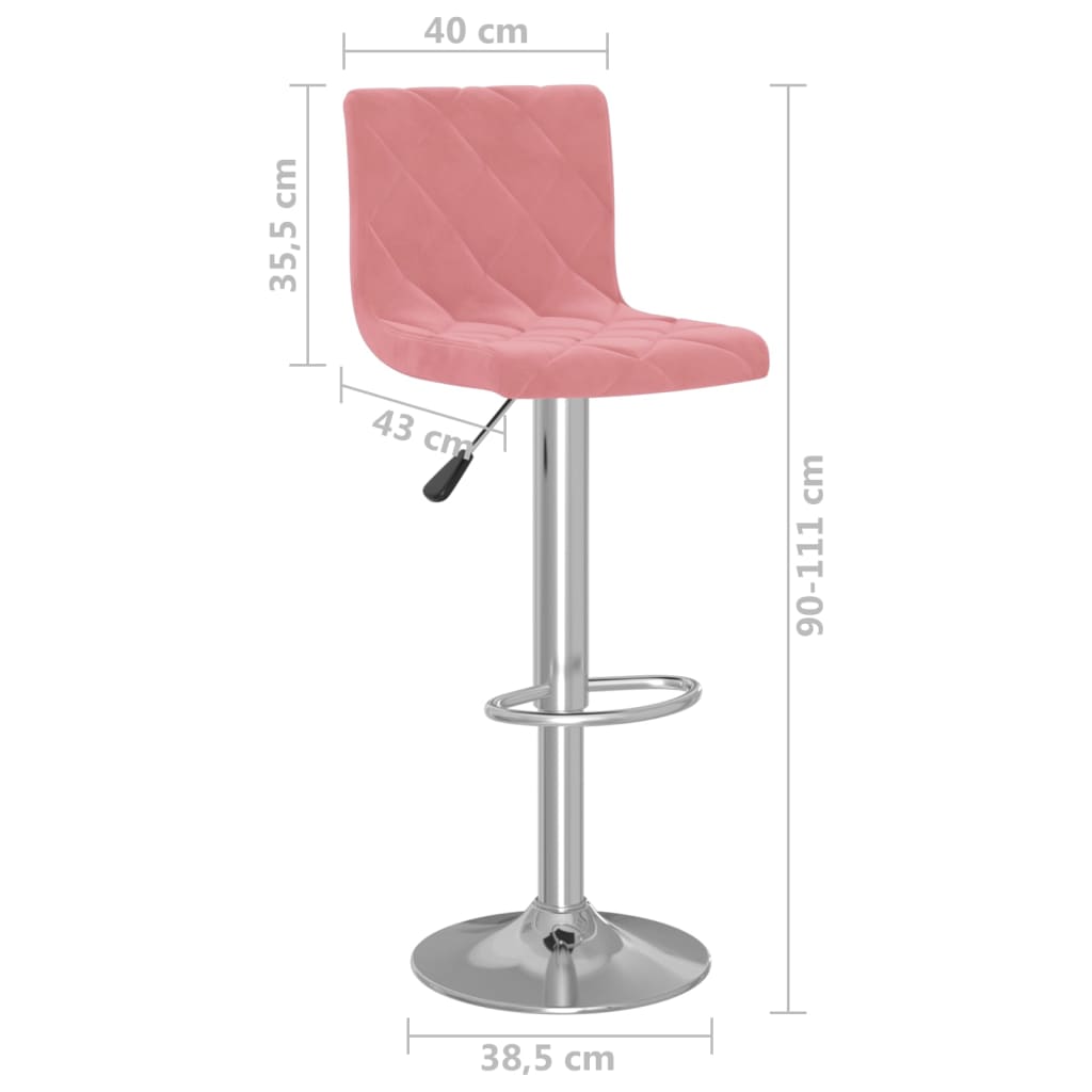 Barkrukken 2 st fluweel roze is nu te koop bij PeponiXL, paradijselijk wonen!