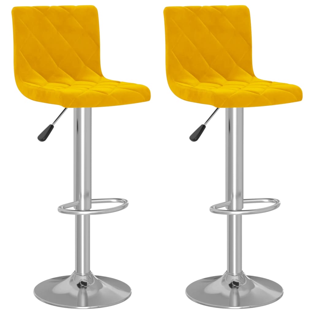 Barkrukken 2 st fluweel mosterdgeel is nu te koop bij PeponiXL, paradijselijk wonen!