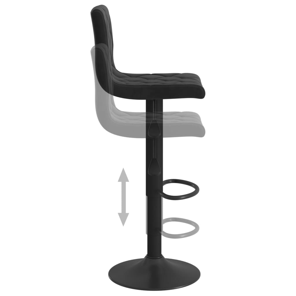 Barkrukken 2 st fluweel zwart is nu te koop bij PeponiXL, paradijselijk wonen!