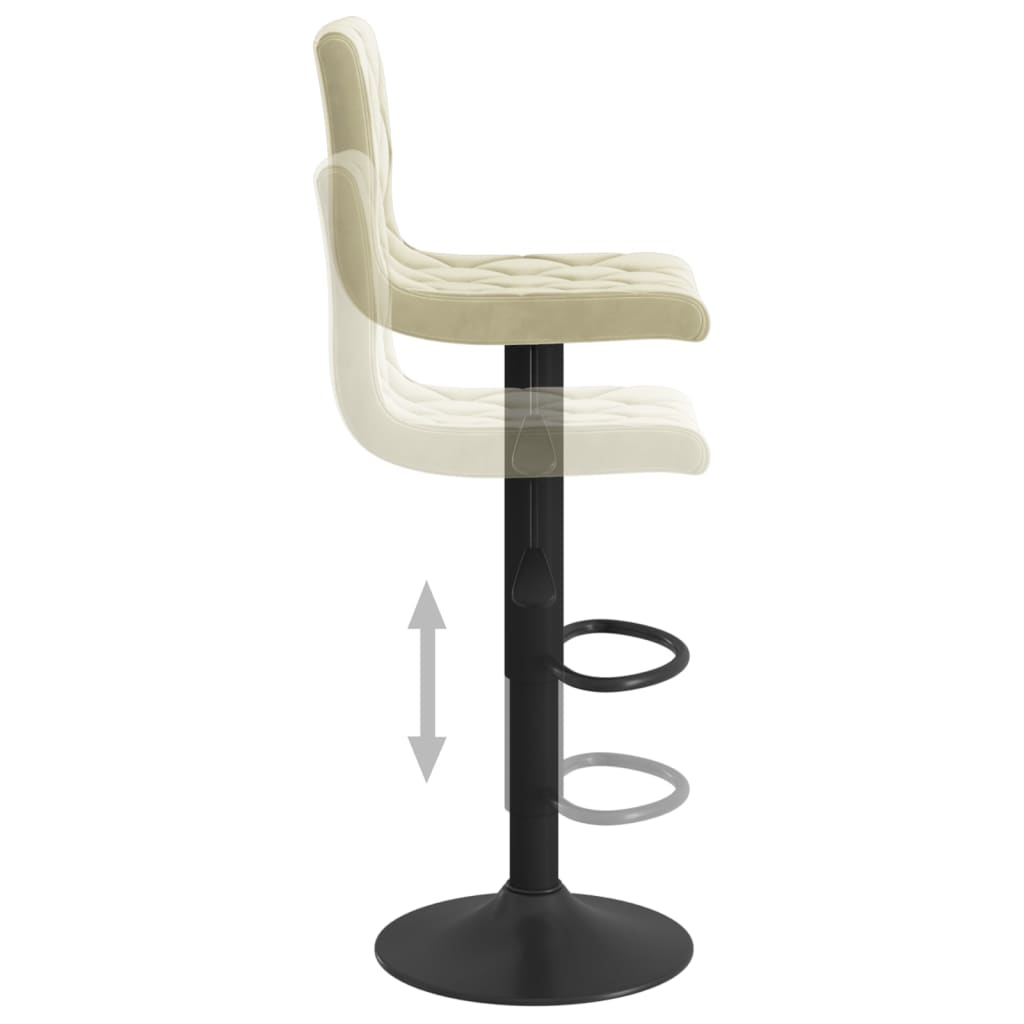Barkrukken 2 st fluweel crèmekleurig is nu te koop bij PeponiXL, paradijselijk wonen!