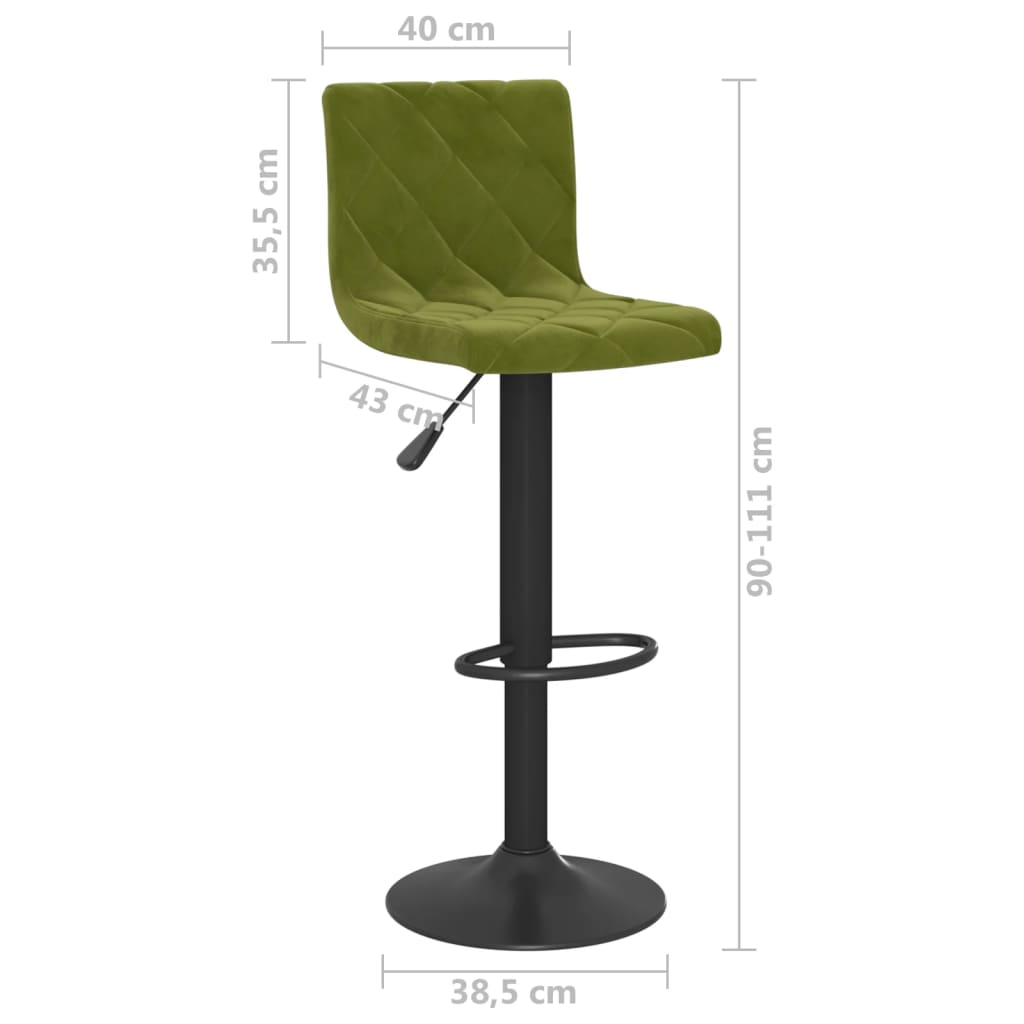 Barkrukken 2 st fluweel lichtgroen is nu te koop bij PeponiXL, paradijselijk wonen!