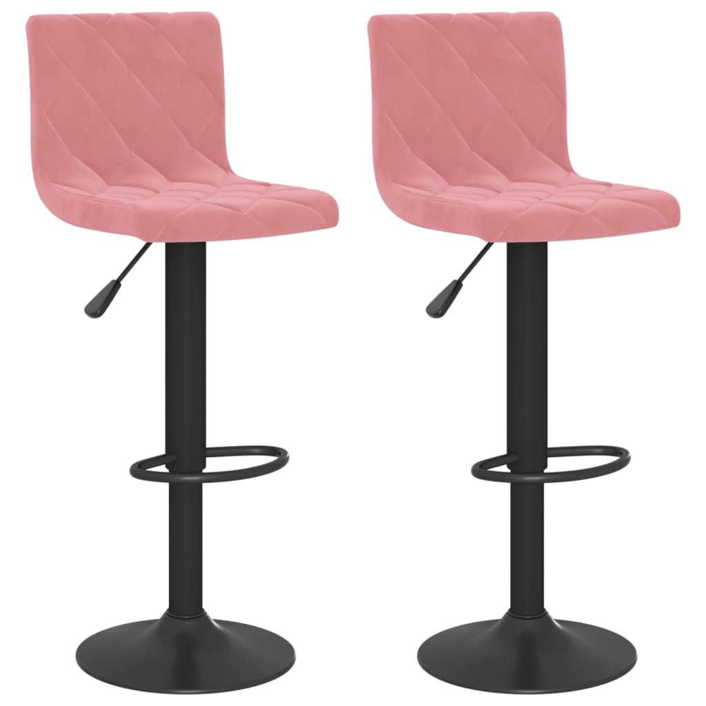 Barkrukken 2 st fluweel roze is nu te koop bij PeponiXL, paradijselijk wonen!