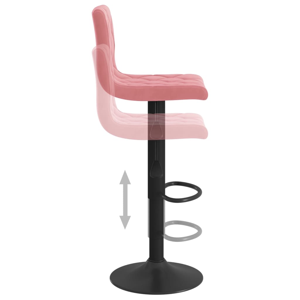 Barkrukken 2 st fluweel roze is nu te koop bij PeponiXL, paradijselijk wonen!
