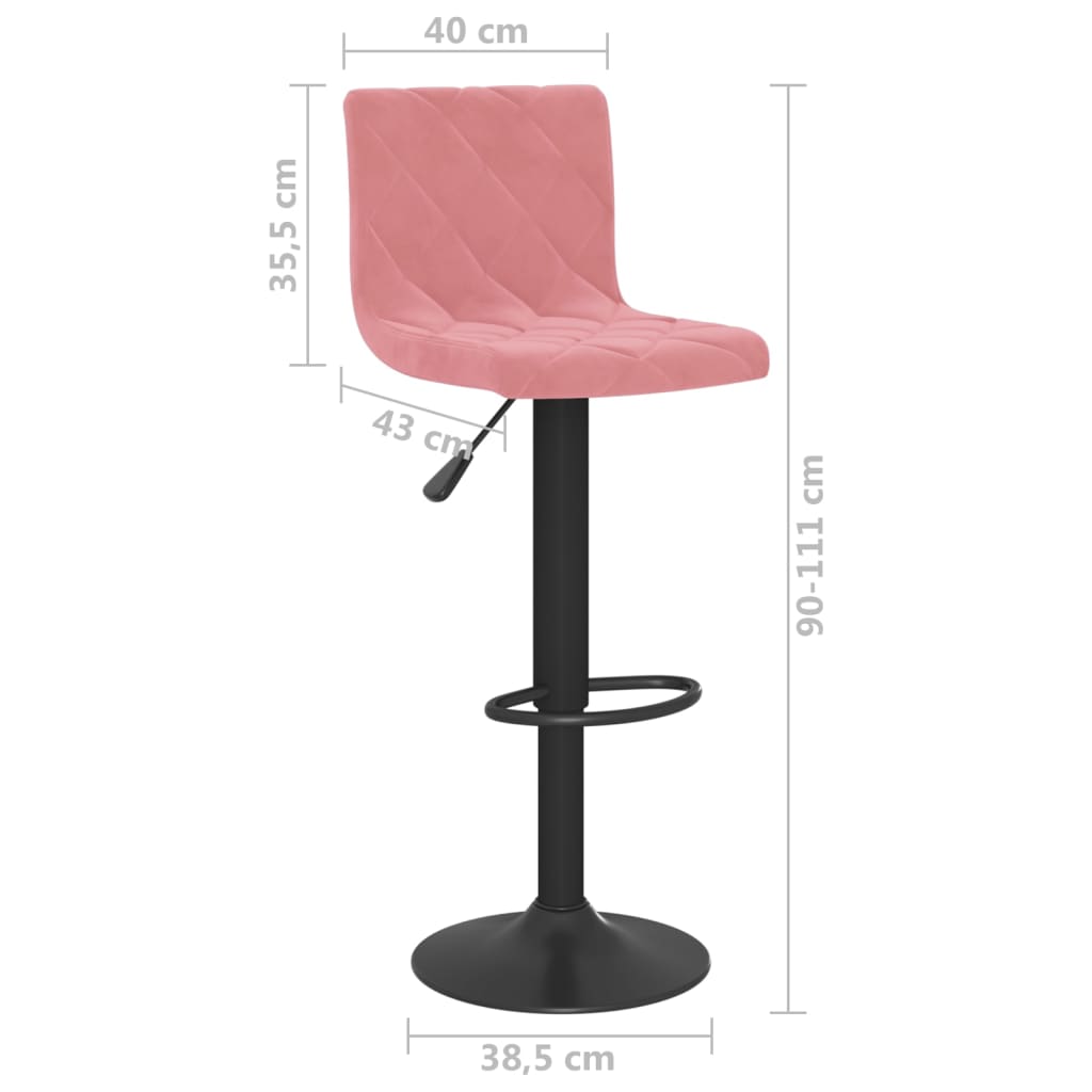 Barkrukken 2 st fluweel roze is nu te koop bij PeponiXL, paradijselijk wonen!