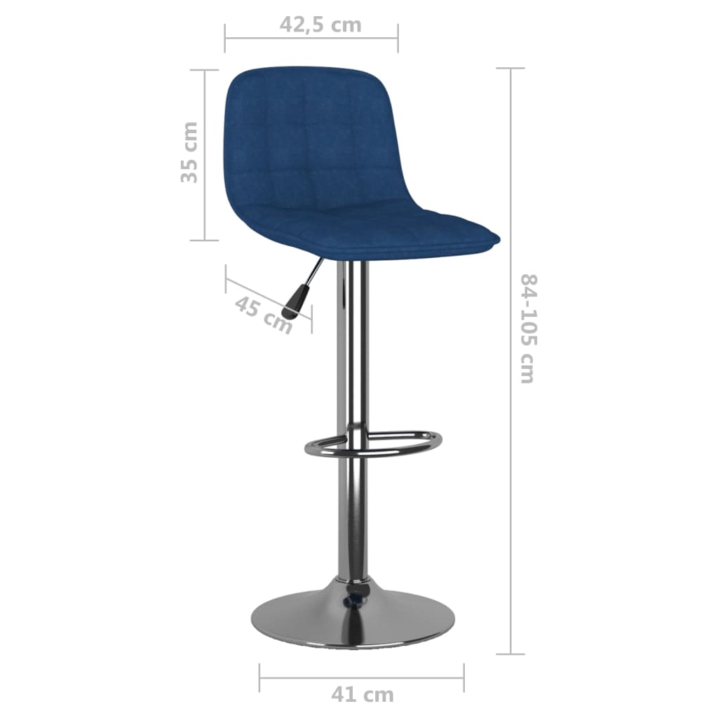 Barkrukken 2 st stof blauw is nu te koop bij PeponiXL, paradijselijk wonen!