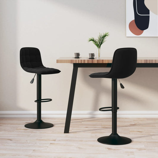 Barkrukken 2 st fluweel zwart is nu te koop bij PeponiXL, paradijselijk wonen!