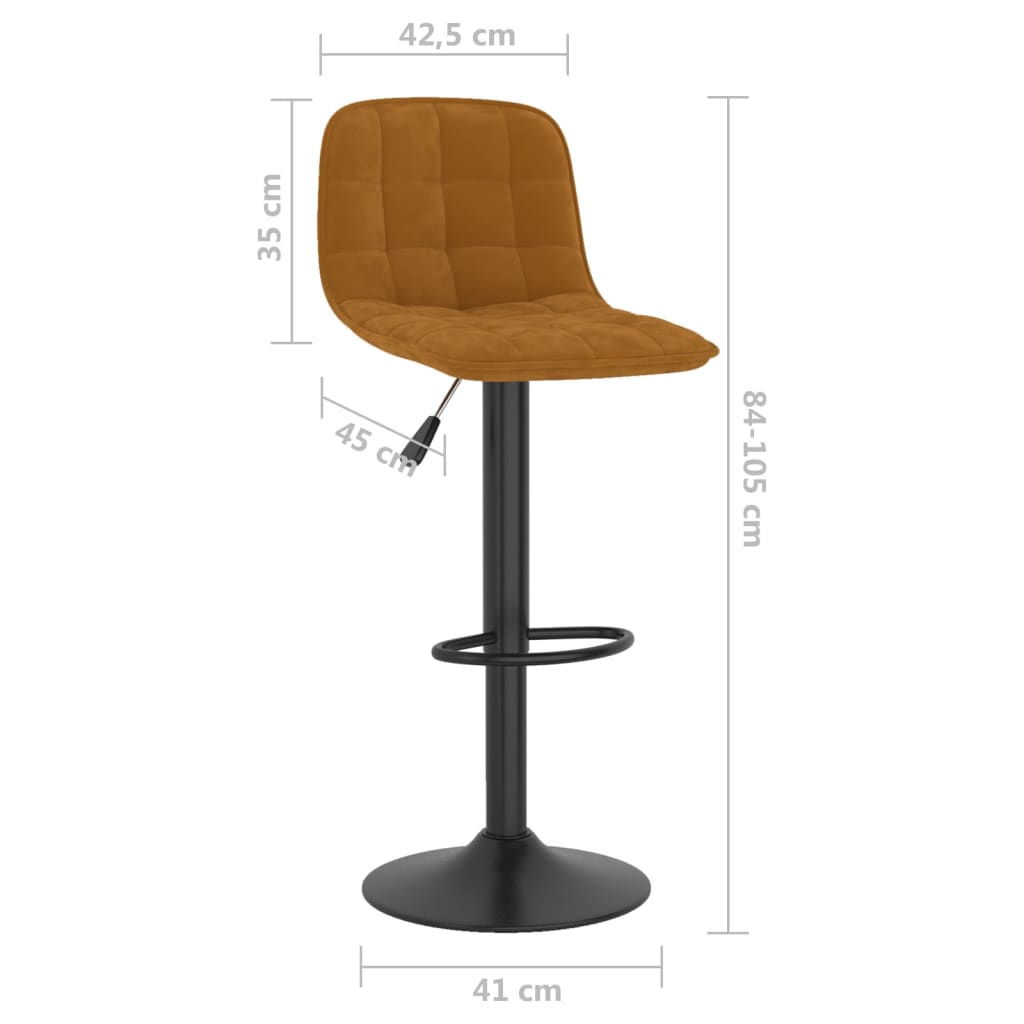 Barkrukken 2 st fluweel bruin is nu te koop bij PeponiXL, paradijselijk wonen!