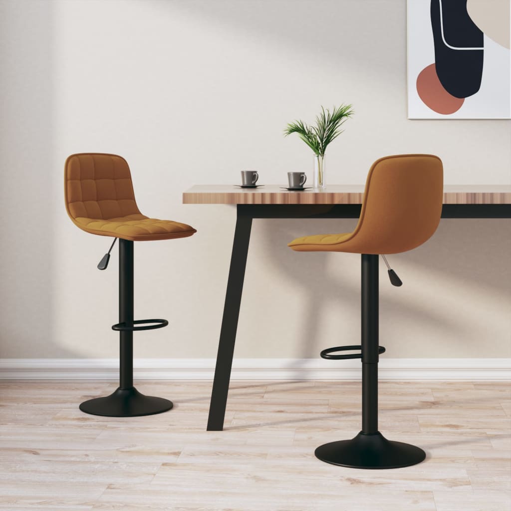 Barkrukken 2 st fluweel bruin is nu te koop bij PeponiXL, paradijselijk wonen!