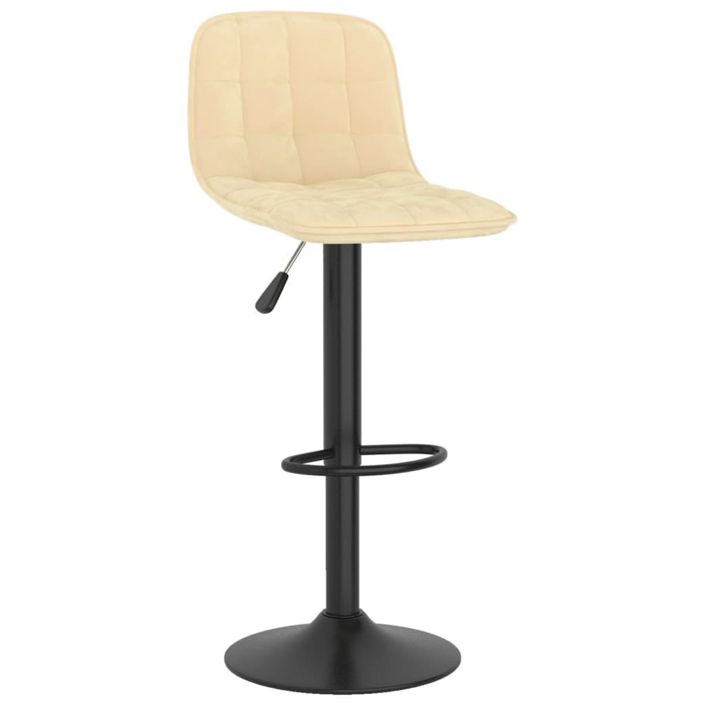 Barkrukken 2 st fluweel crèmekleurig is nu te koop bij PeponiXL, paradijselijk wonen!