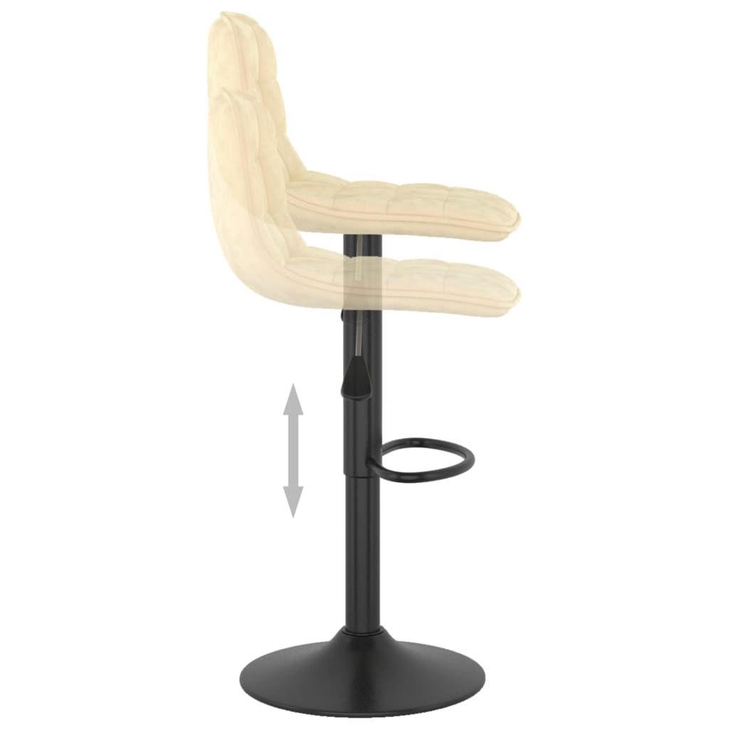 Barkrukken 2 st fluweel crèmekleurig is nu te koop bij PeponiXL, paradijselijk wonen!