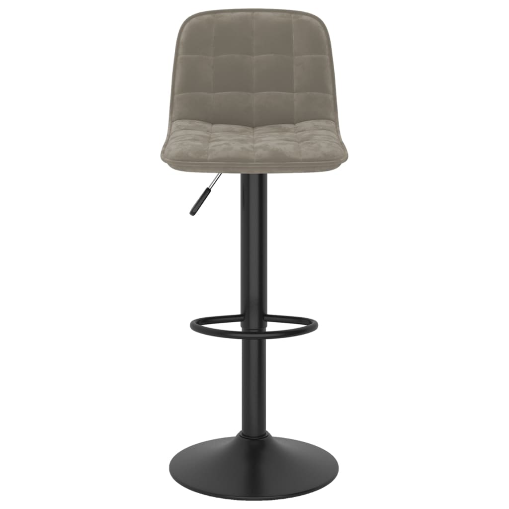 Barkrukken 2 st fluweel lichtgrijs is nu te koop bij PeponiXL, paradijselijk wonen!