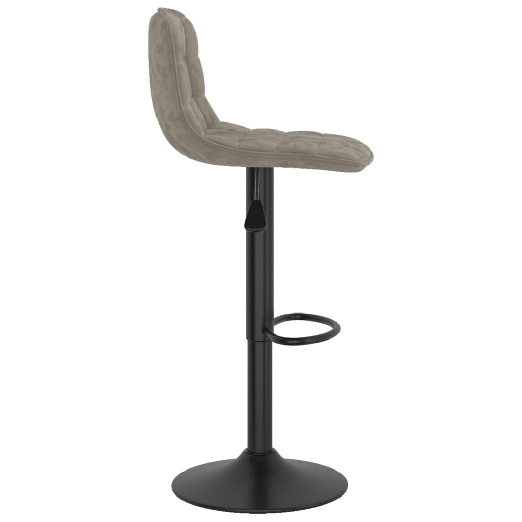Barkrukken 2 st fluweel lichtgrijs is nu te koop bij PeponiXL, paradijselijk wonen!