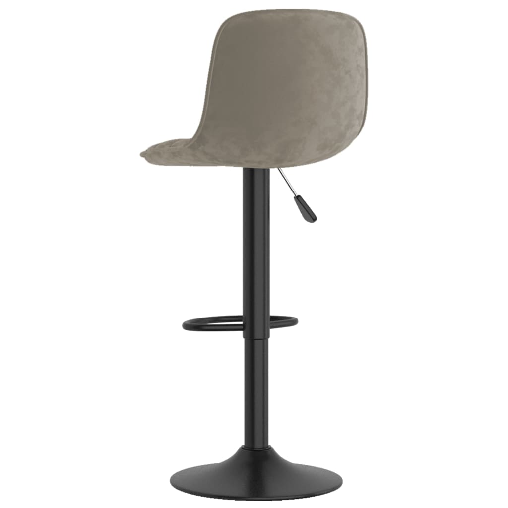 Barkrukken 2 st fluweel lichtgrijs is nu te koop bij PeponiXL, paradijselijk wonen!