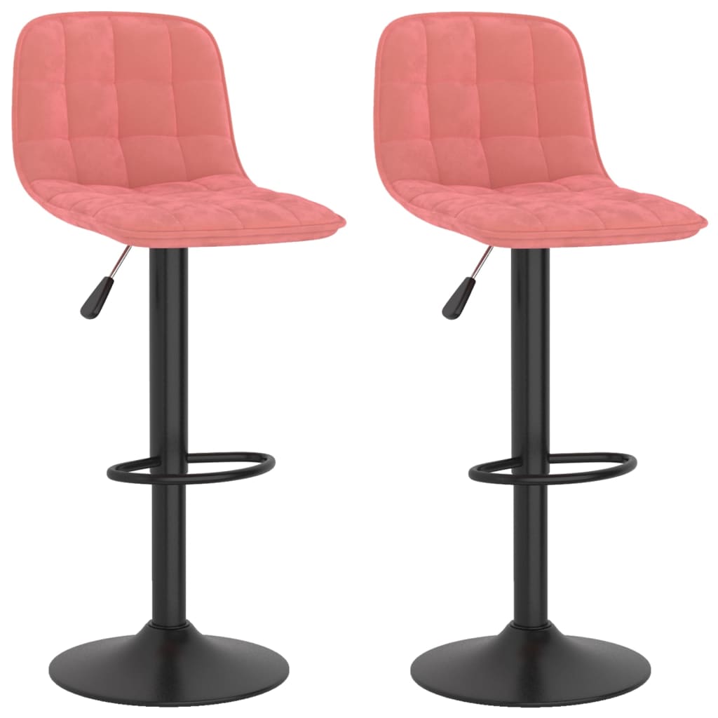 Barkrukken 2 st fluweel roze is nu te koop bij PeponiXL, paradijselijk wonen!