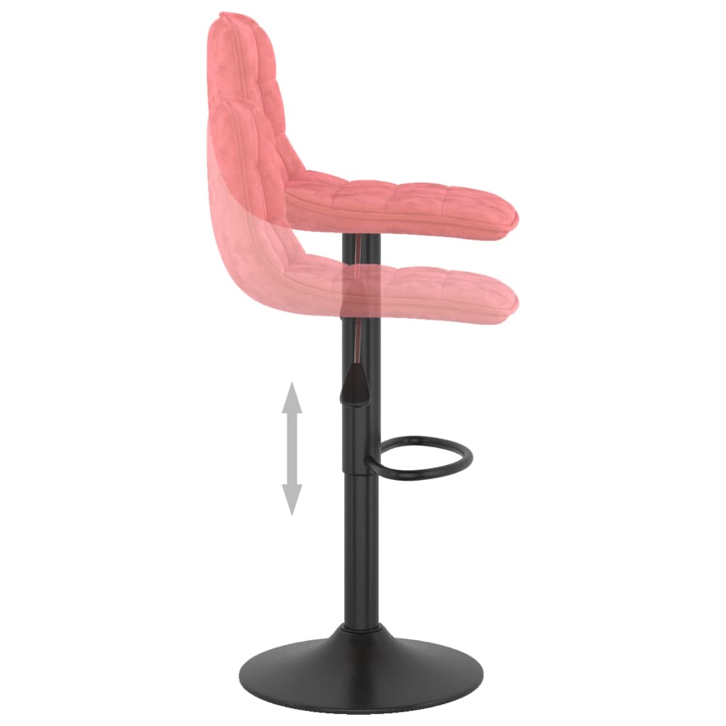 Barkrukken 2 st fluweel roze is nu te koop bij PeponiXL, paradijselijk wonen!