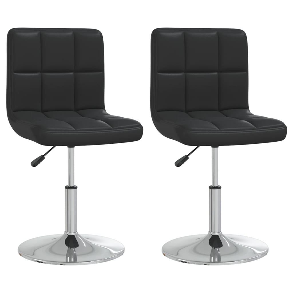 Eetkamerstoelen 2 st kunstleer zwart is nu te koop bij PeponiXL, paradijselijk wonen!