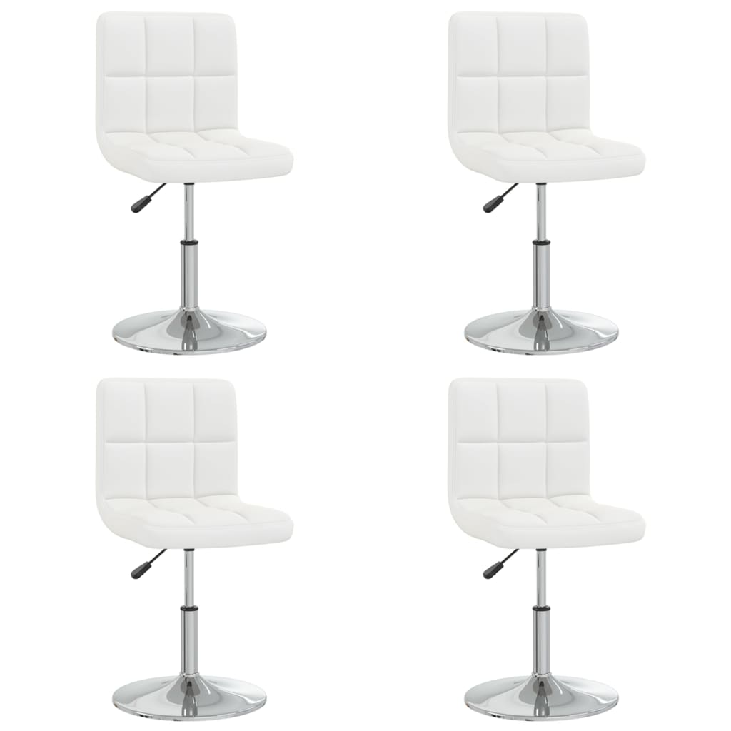 Eetkamerstoelen 4 st kunstleer wit is nu te koop bij PeponiXL, paradijselijk wonen!