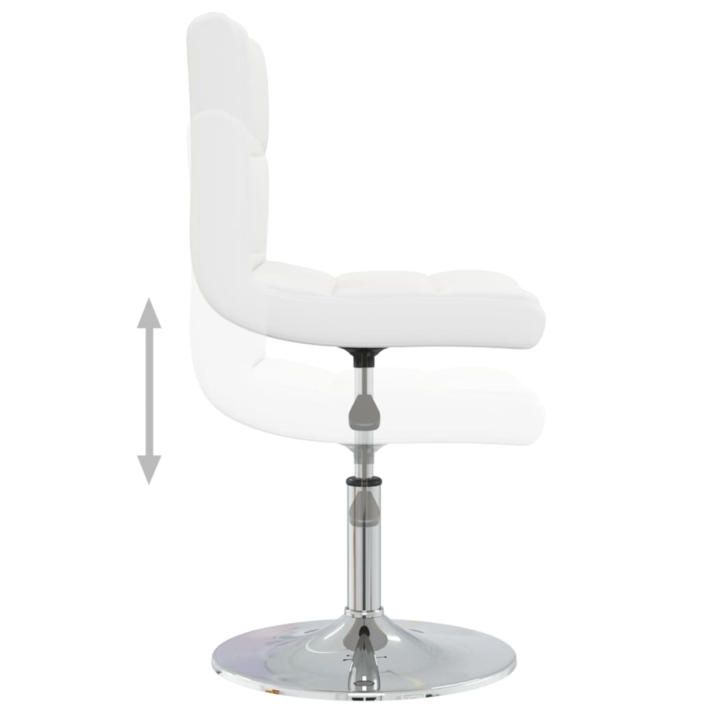 Eetkamerstoelen 4 st kunstleer wit is nu te koop bij PeponiXL, paradijselijk wonen!