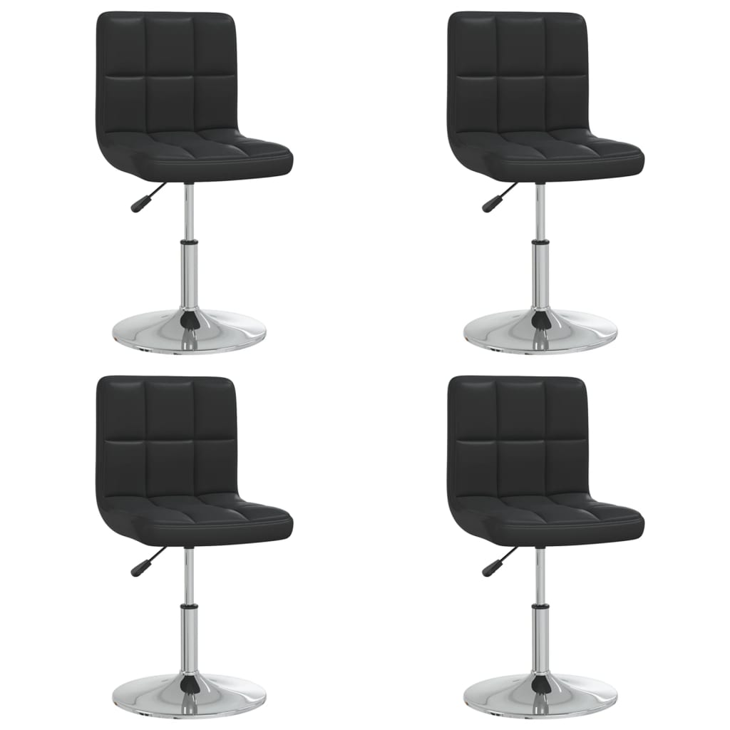 Eetkamerstoelen 4 st kunstleer zwart is nu te koop bij PeponiXL, paradijselijk wonen!