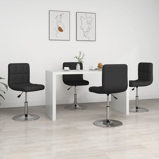 Eetkamerstoelen 4 st kunstleer zwart is nu te koop bij PeponiXL, paradijselijk wonen!