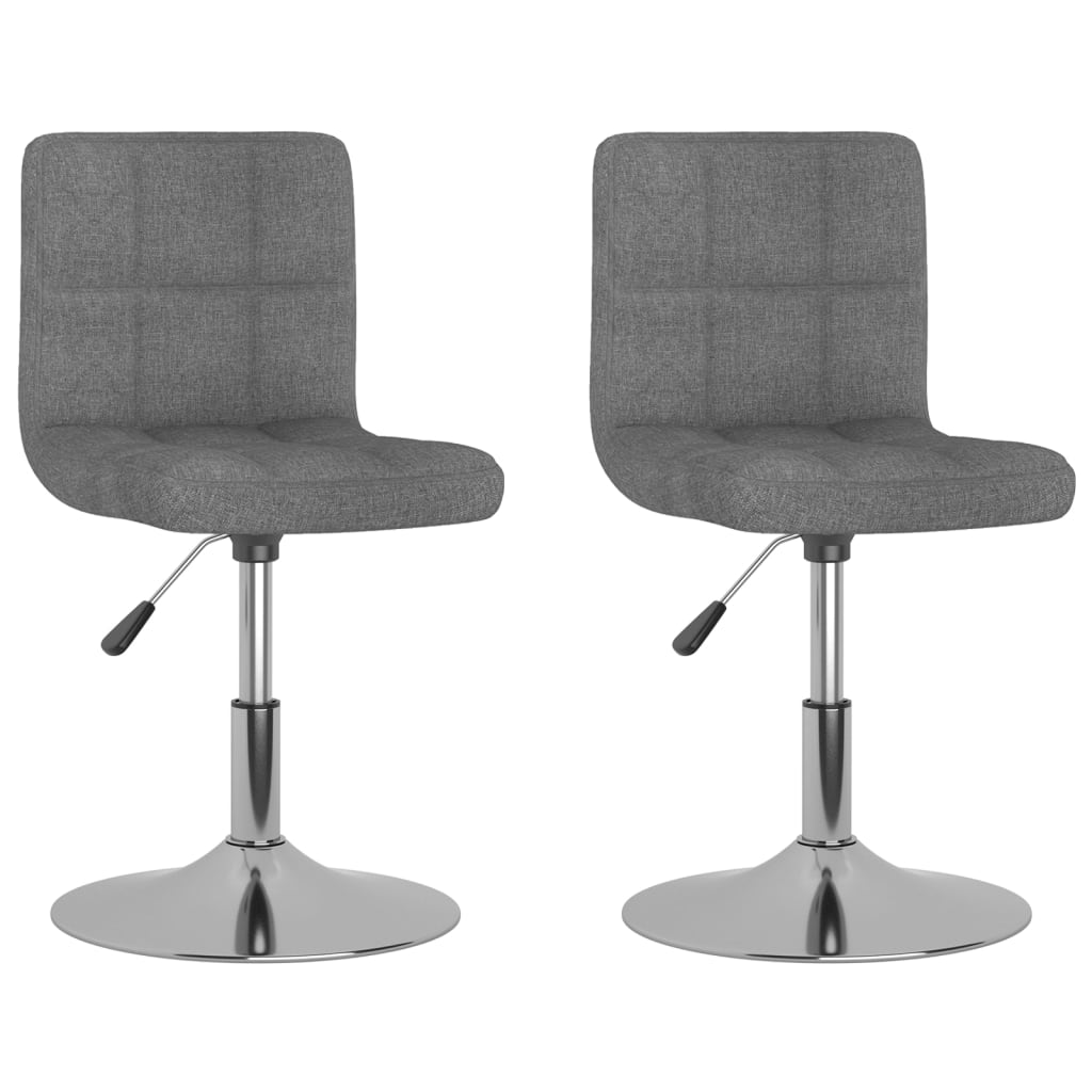 Eetkamerstoelen draaibaar 2 st stof lichtgrijs is nu te koop bij PeponiXL, paradijselijk wonen!