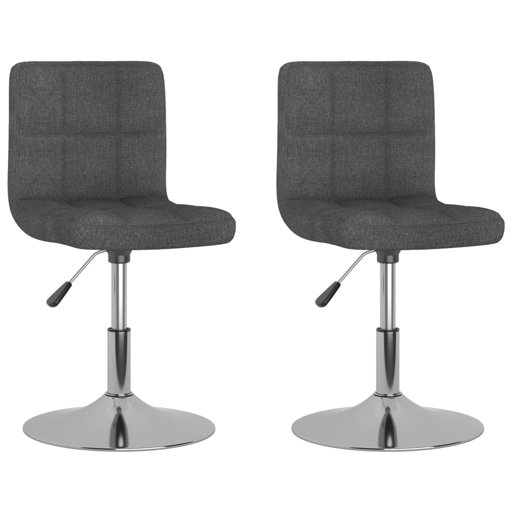 Eetkamerstoelen draaibaar 2 st stof donkergrijs is nu te koop bij PeponiXL, paradijselijk wonen!