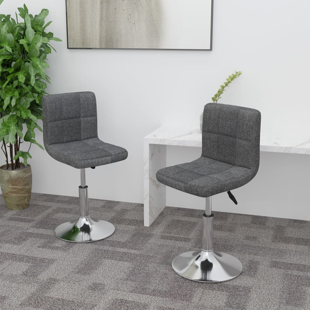 Eetkamerstoelen draaibaar 2 st stof donkergrijs is nu te koop bij PeponiXL, paradijselijk wonen!