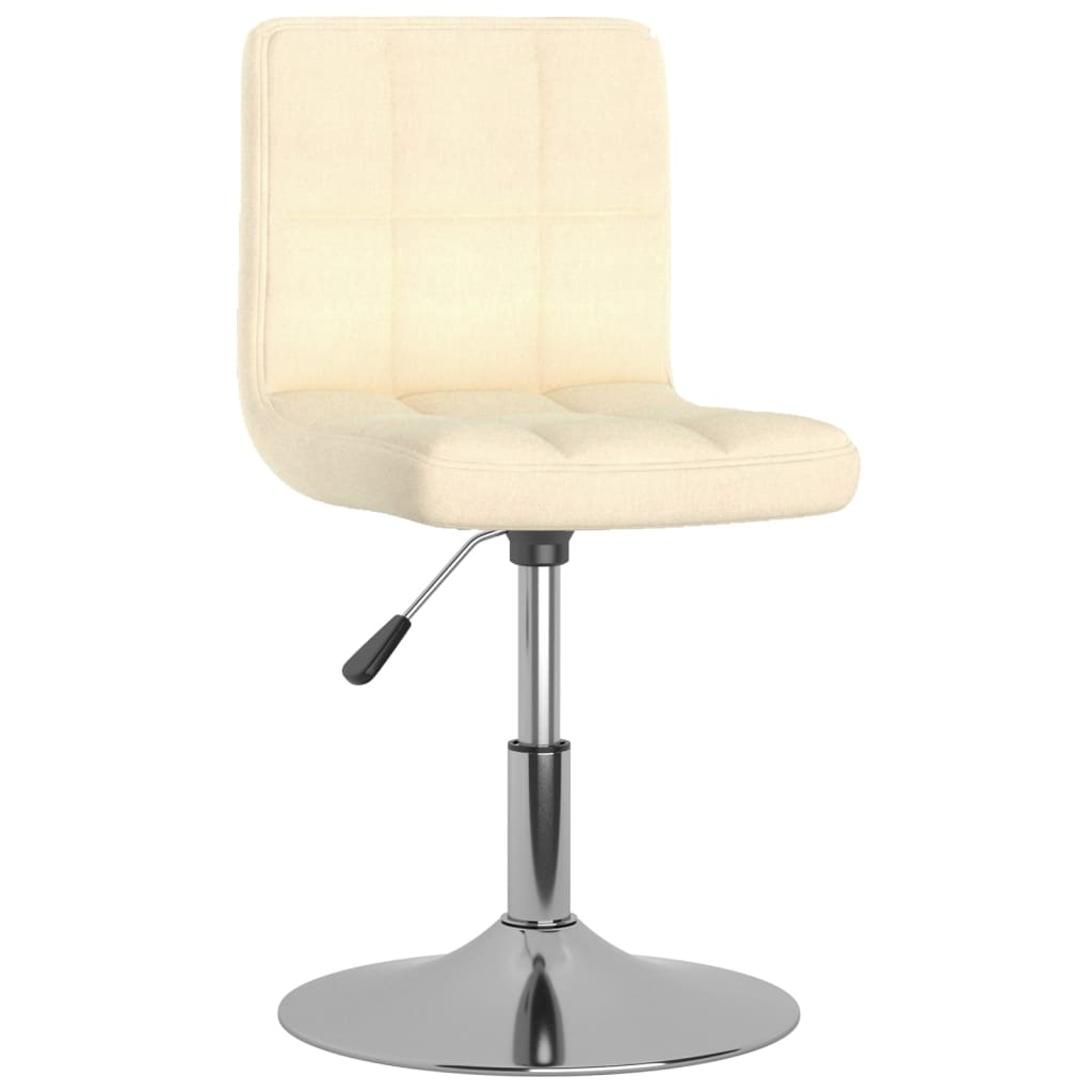 Eetkamerstoelen 2 st draaibaar stof crèmekleurig is nu te koop bij PeponiXL, paradijselijk wonen!