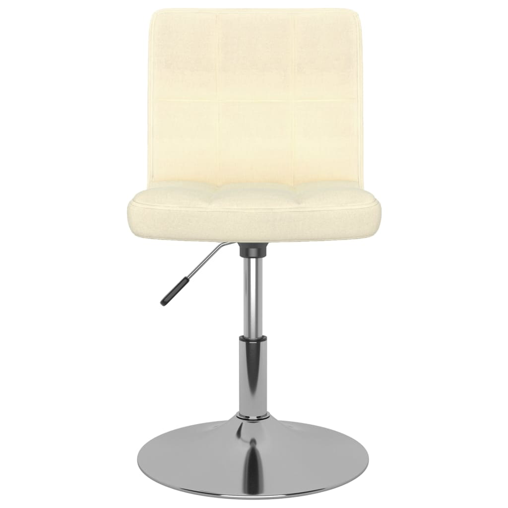 Eetkamerstoelen 2 st draaibaar stof crèmekleurig is nu te koop bij PeponiXL, paradijselijk wonen!