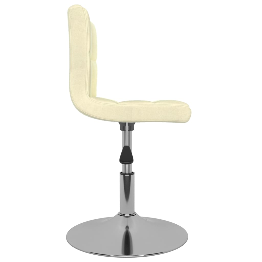 Eetkamerstoelen 2 st draaibaar stof crèmekleurig is nu te koop bij PeponiXL, paradijselijk wonen!